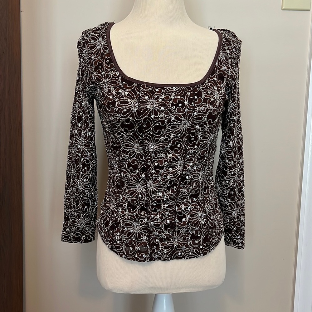 NWT Moa Moa Fitted Sparkly Top